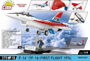 Cobi COBI 5892 Armed Forces Samolot myśliwsko-szturmowy F-16 (YF-16) First Flight 1974 375 klocków 1