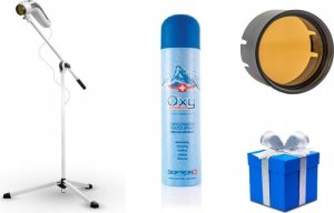 Lampa Bioptron MedAll z filtrem fulerenowym + statyw PAG-960-SET Zepter Filtr Indygo 13