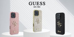 Guess Guess GUHCP16LHG4SGD iPhone 16 Pro 6.3" złoty/gold hardcase Fixed Glitter Big 4G 1