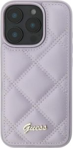 Guess Guess GUHCP16LPSQSQSU iPhone 16 Pro 6.3" jasnofioletowy/light purple hardcase Quilted Metal Logo 1