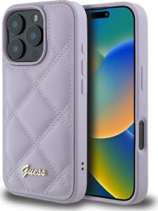 Guess Guess GUHCP16XPSQSQSU iPhone 16 Pro Max 6.9" jasnofioletowy/light purple hardcase Quilted Metal Logo 1