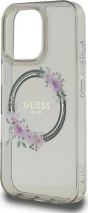 Guess Guess GUHMP16LHFWFCK iPhone 16 Pro 6.3" czarny/black hardcase IML Flowers Wreath MagSafe 18