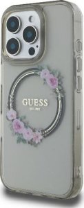 Guess Guess GUHMP16LHFWFCK iPhone 16 Pro 6.3" czarny/black hardcase IML Flowers Wreath MagSafe 2