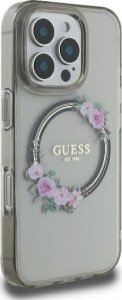 Guess Guess GUHMP16LHFWFCK iPhone 16 Pro 6.3" czarny/black hardcase IML Flowers Wreath MagSafe 4