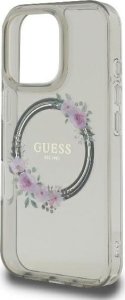 Guess Guess GUHMP16LHFWFCK iPhone 16 Pro 6.3" czarny/black hardcase IML Flowers Wreath MagSafe 6
