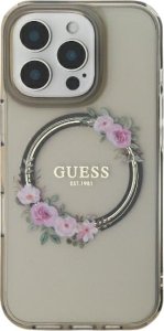 Guess Guess GUHMP16LHFWFCK iPhone 16 Pro 6.3" czarny/black hardcase IML Flowers Wreath MagSafe 10