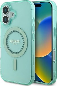 Guess Guess GUHMP16MPFTDTEN iPhone 16 Plus 6.7" zielony/green hardcase IML Rhinestones MagSafe 1