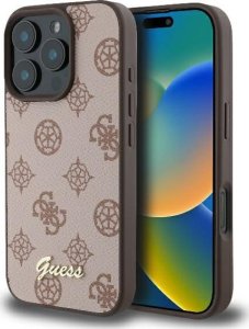 Guess Guess GUHMP16XPGPYSW iPhone 16 Pro Max 6.9" brązowy/brown hardcase Peony Script MagSafe 1