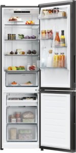Lodówka Candy Candy Refrigerator | CNCQ2T518EB | Energy efficiency class E | Free standing | Combi | Height 182.5 cm | No Frost system | Fridge net capacity 197 L | Freezer net capacity 82 L | 38 dB | Black 2