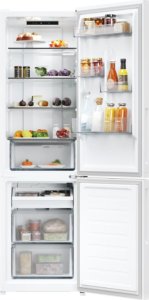 Lodówka Candy Candy Refrigerator | CNCQ2T518EW | Energy efficiency class E | Free standing | Combi | Height 182.5 cm | No Frost system | Fridge net capacity 197 L | Freezer net capacity 82 L | Display | 38 dB | White 2