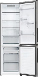 Lodówka Candy Candy Refrigerator | CNCQ2T518EX | Energy efficiency class E | Free standing | Combi | Height 182.5 cm | No Frost system | Fridge net capacity 197 L | Freezer net capacity 82 L | 38 dB | Stainless Steel 3