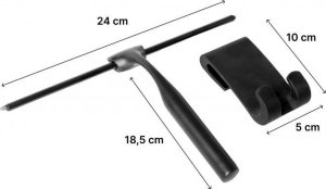 YokaHome Ściągaczka do wody szyb okien kabiny prysznicowej czarna - Yoka 7