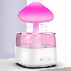 Dyfuzor zapachowy Retoo NAWILŻACZ POWIETRZA DYFUZOR AROMATERAPIA LAMPKA LED CHMURKA GRZYBEK DESZCZ 6