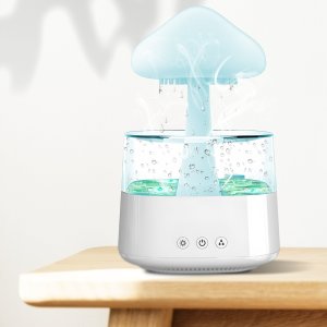 Dyfuzor zapachowy Retoo NAWILŻACZ POWIETRZA DYFUZOR AROMATERAPIA LAMPKA LED CHMURKA GRZYBEK DESZCZ 9