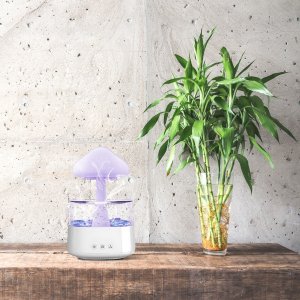 Dyfuzor zapachowy Retoo NAWILŻACZ POWIETRZA DYFUZOR AROMATERAPIA LAMPKA LED CHMURKA GRZYBEK DESZCZ 10