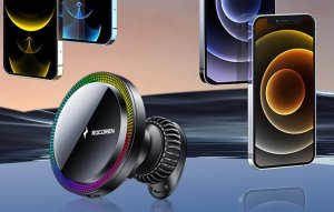 Ładowarka Rocoren Bezprzewodowa ładowarka samochodowa Rocoren RCZJ-XK01, 15W (czarna) 12