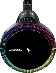 Ładowarka Rocoren Bezprzewodowa ładowarka samochodowa Rocoren RCZJ-XK01, 15W (czarna) 4