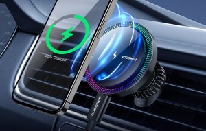 Ładowarka Rocoren Bezprzewodowa ładowarka samochodowa Rocoren RCZJ-XK01, 15W (czarna) 7