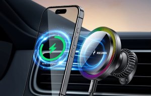 Ładowarka Rocoren Bezprzewodowa ładowarka samochodowa Rocoren RCZJ-XK01, 15W (czarna) 10