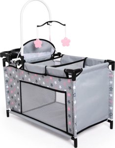 Bayer Łóżeczko dla lalki z akcesoriami szare 62607AA 2