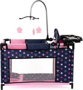 Bayer Łóżeczko dla lalki z akcesoriami granatowe (62616AA) 6