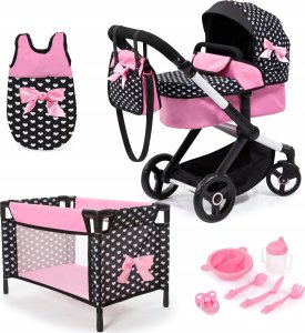 Bayer Bayer Wózek dla lalek XEO czarny z akcesoriami 17060AB 8