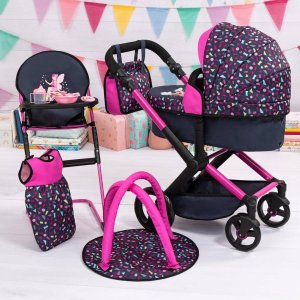 Bayer Bayer Wózek dla lalek XEO granatowy z akcesoriami 17080AB 7