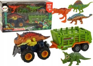 LeanToys Pojazd z Motywem Dinozaura Przyczepa 4 Sztuki Dinozaurów LEAN Toys 1