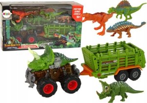 LeanToys Pojazd z Motywem Dinozaura Przyczepa 4 Sztuki Dinozaurów LEAN Toys 1