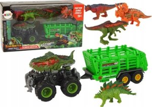 LeanToys Pojazd z Motywem Dinozaura Przyczepa 4 Sztuki Dinozaurów LEAN Toys 1