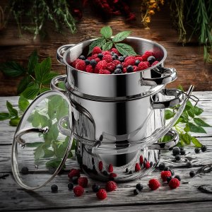 Kadax Sokownik Parowy 8L Na Gaz Indukcje Garnek Nierdzeny 3w1 Do Soków Owoców 13