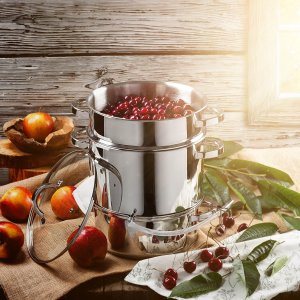 Kadax Sokownik Parowy 8L Na Gaz Indukcje Garnek Nierdzeny 3w1 Do Soków Owoców 15