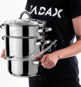 Kadax Sokownik Parowy 5L Na Gaz Indukcje Garnek Nierdzewny 3w1 Do Soków Owoców 12