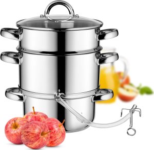 Kadax Sokownik Parowy 5L Na Gaz Indukcje Garnek Nierdzewny 3w1 Do Soków Owoców 14