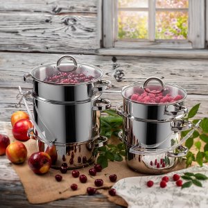Kadax Sokownik Parowy 5L Na Gaz Indukcje Garnek Nierdzewny 3w1 Do Soków Owoców 15