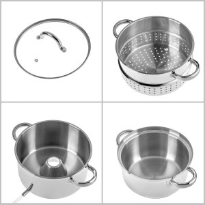 Kadax Sokownik Parowy 5L Na Gaz Indukcje Garnek Nierdzewny 3w1 Do Soków Owoców 3