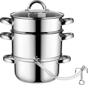 Kadax Sokownik Parowy 5L Na Gaz Indukcje Garnek Nierdzewny 3w1 Do Soków Owoców 4