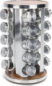 Retoo ZESTAW PRZYPRAWNIK STOJAK OBROTOWY NA PRZYPRAWY 16 SZT 2