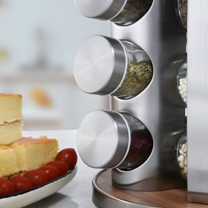 Retoo ZESTAW PRZYPRAWNIK STOJAK OBROTOWY NA PRZYPRAWY 16 SZT 7