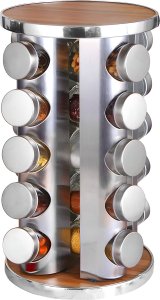 Retoo ZESTAW PRZYPRAWNIK STOJAK OBROTOWY NA PRZYPRAWY 16 SZT 9