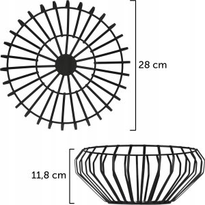 Kadax Koszyk Metalowy Na Owoce Warzywa Czarny Metalowy 2