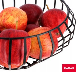 Kadax Koszyk Metalowy Na Owoce Warzywa Czarny Metalowy 6