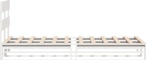 vidaXL vidaXL Rama łóżka bez materaca, biała, 90x200 cm, lite drewno sosnowe 7