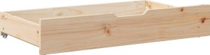 vidaXL vidaXL Szuflady pod łóżko, z kółkami, 2 szt., 90x55x16 cm, sosna 4
