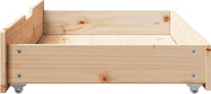 vidaXL vidaXL Szuflady pod łóżko, z kółkami, 2 szt., 90x55x16 cm, sosna 5