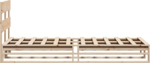 vidaXL vidaXL Rama łóżka bez materaca, 100x200 cm, lite drewno sosnowe 7