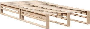 vidaXL Rama łóżka bez materaca, 75x190 cm, lite drewno sosnowe 5