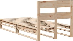 vidaXL Rama łóżka bez materaca, 75x190 cm, lite drewno sosnowe 8