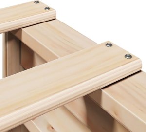 vidaXL Rama łóżka bez materaca, 75x190 cm, lite drewno sosnowe 9