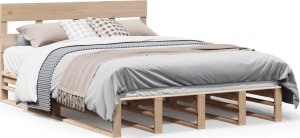vidaXL vidaXL Rama łóżka bez materaca, 160x200 cm, lite drewno sosnowe 2